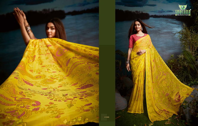 Sanskar Amber New Exclusive Wear Designer Brasso Saree Collection
